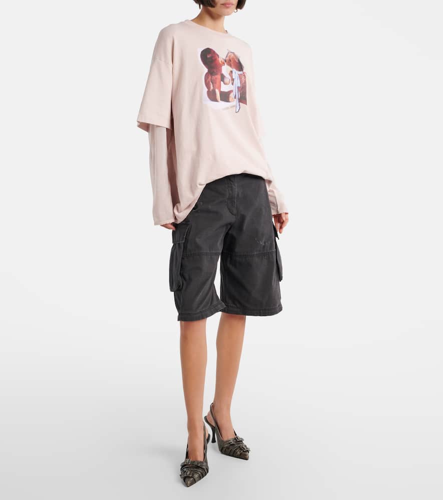 Acne Studios Cotton Barrel-leg Cargo Pants In Black