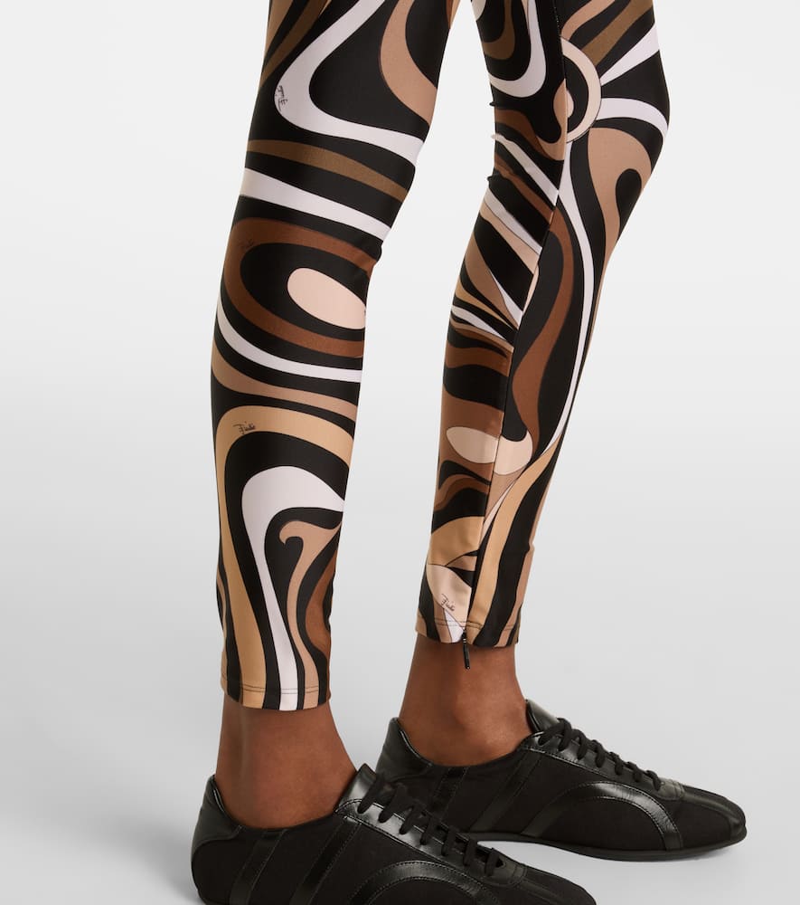 Pucci High-waisted Stretch Fit Ankle Length Leggings In Black