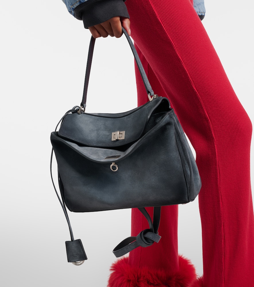 Balenciaga Rodeo Small suede shoulder bag