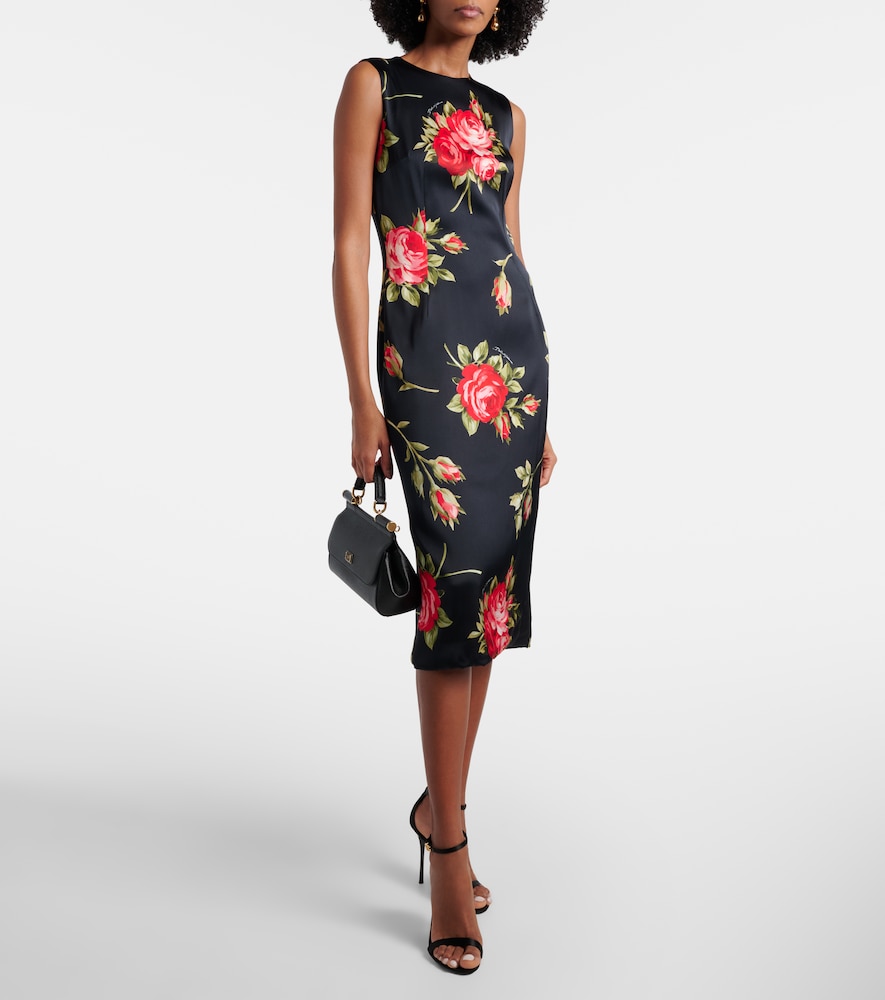 Dolce & Gabbana Floral satin midi dress