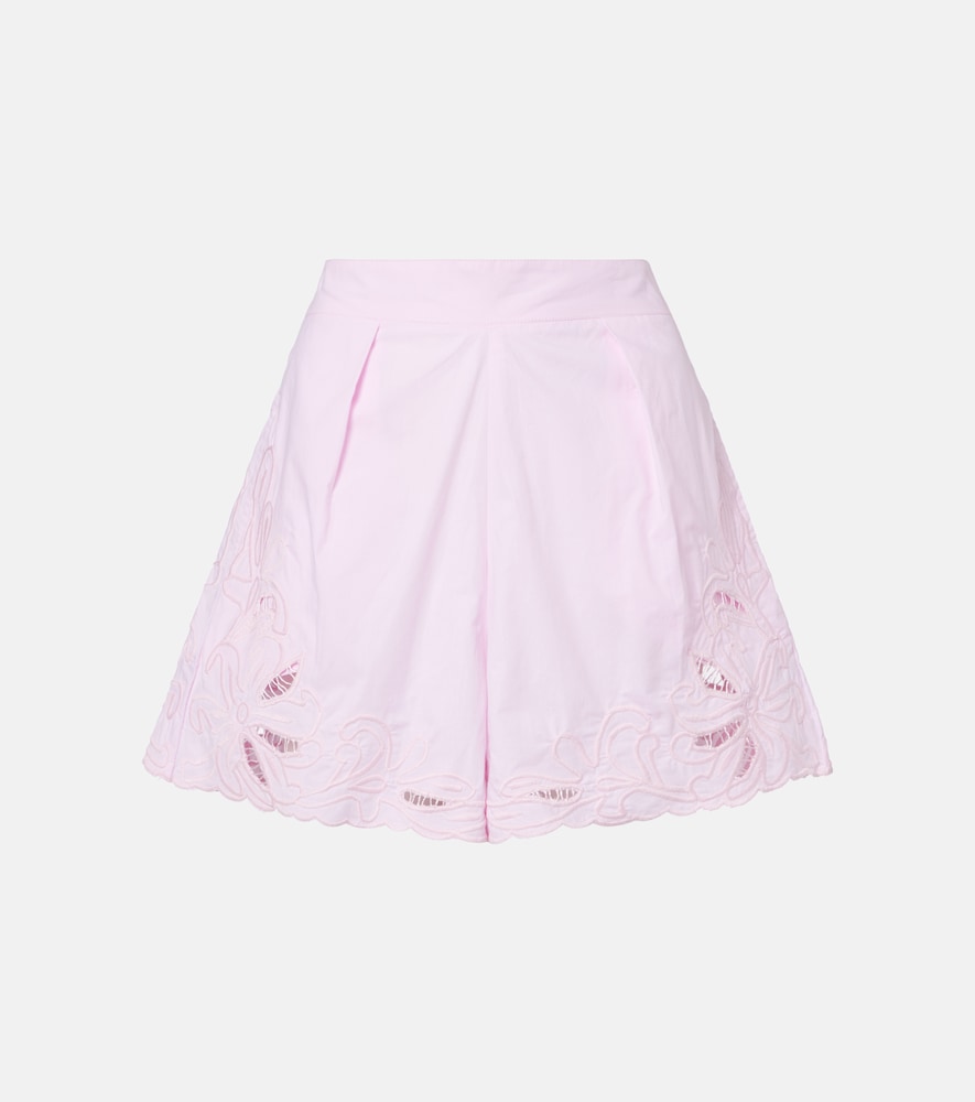 Juliet Dunn High-rise cotton wide-leg shorts