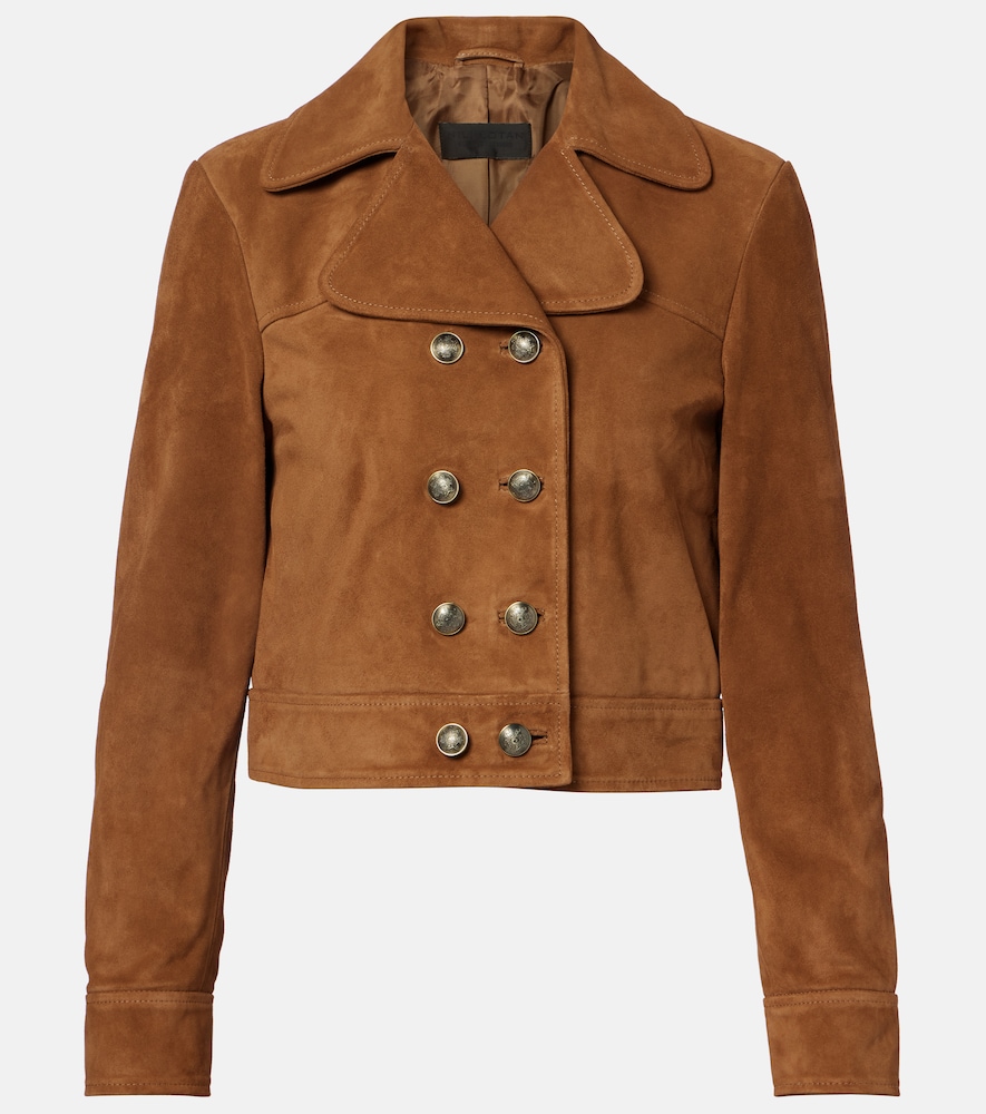 Nili Lotan Cassidy cropped suede jacket