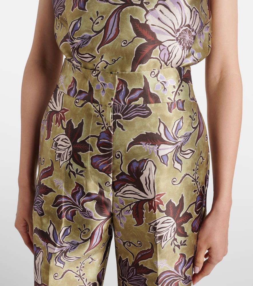 Alemais Alémais Citron Floral Cropped Pants In Animal Print