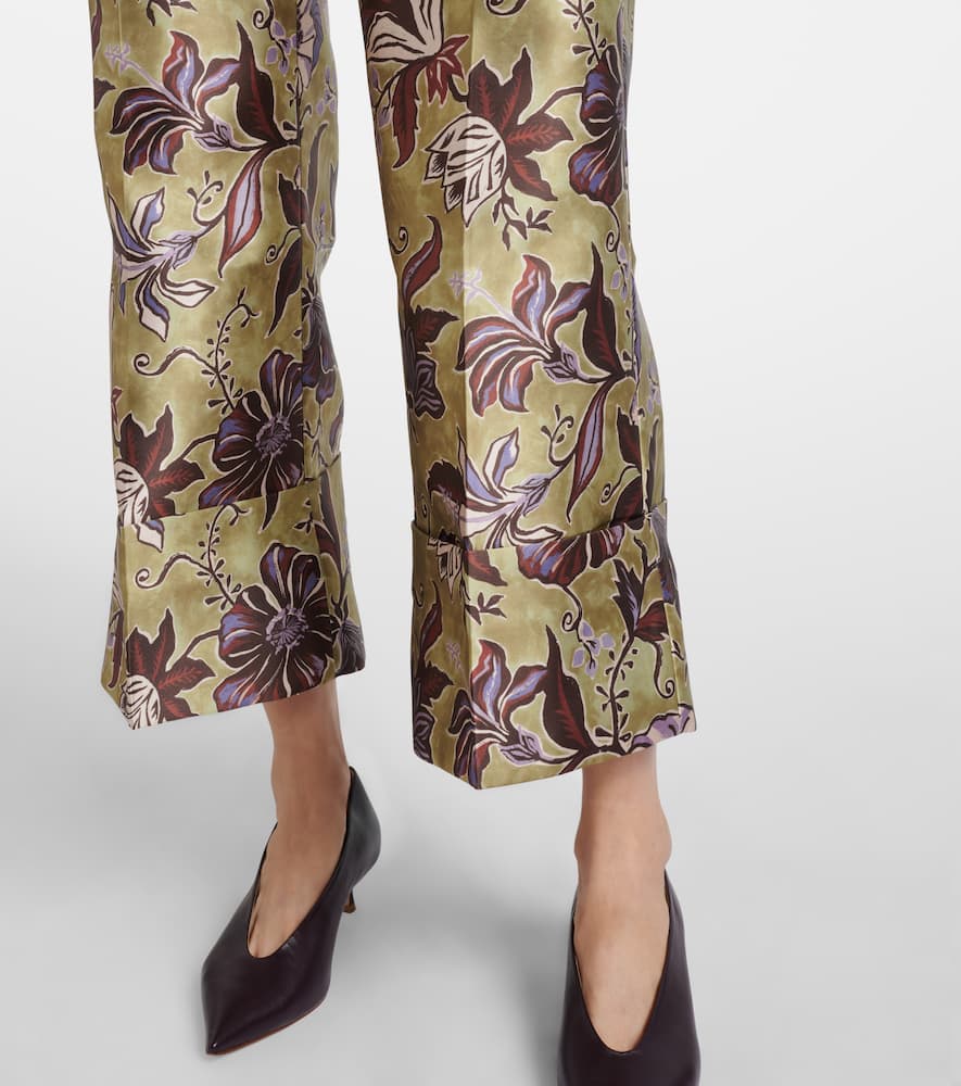 Alemais Alémais Citron Floral Cropped Pants In Animal Print