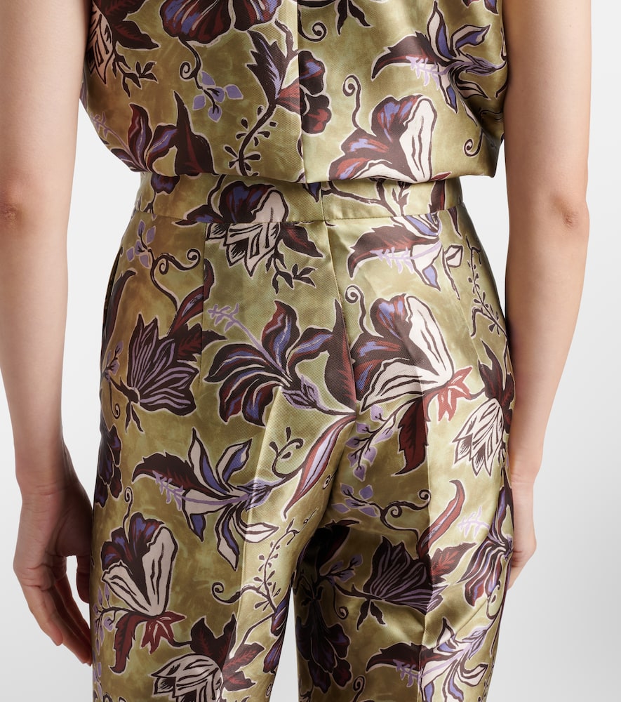 Alemais Alémais Citron Floral Cropped Pants In Animal Print