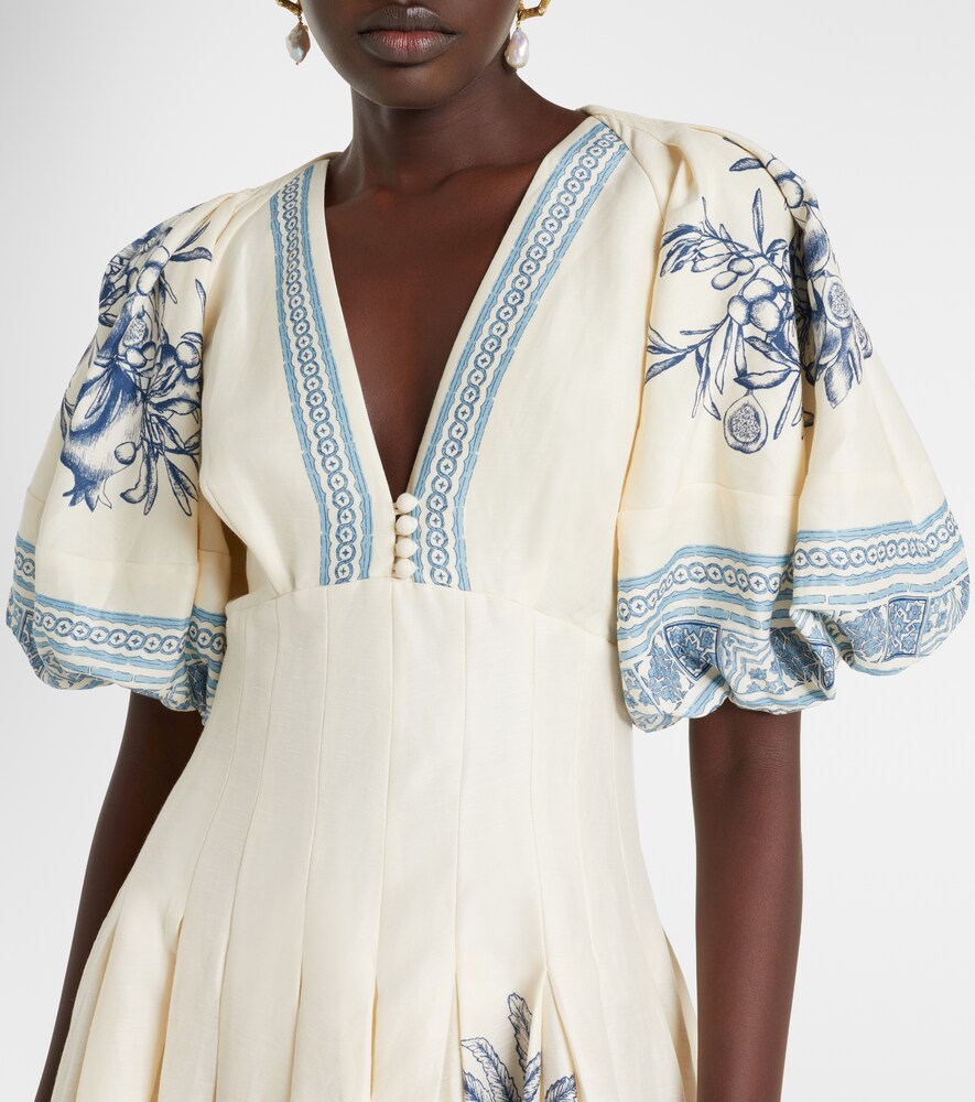  Alemais Alémais Midikleid Villa Romantica Aus Einem Leinengemisch 