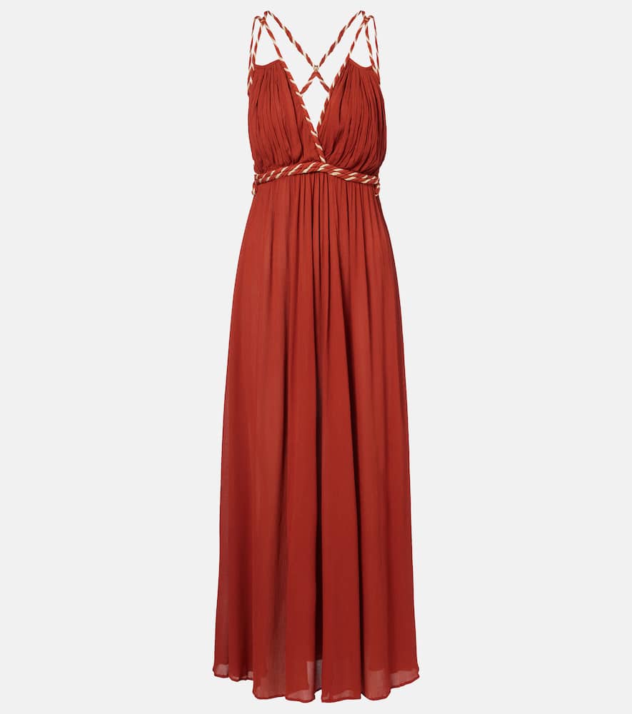 Poupette St Barth Colette Maxi Dress In Brown