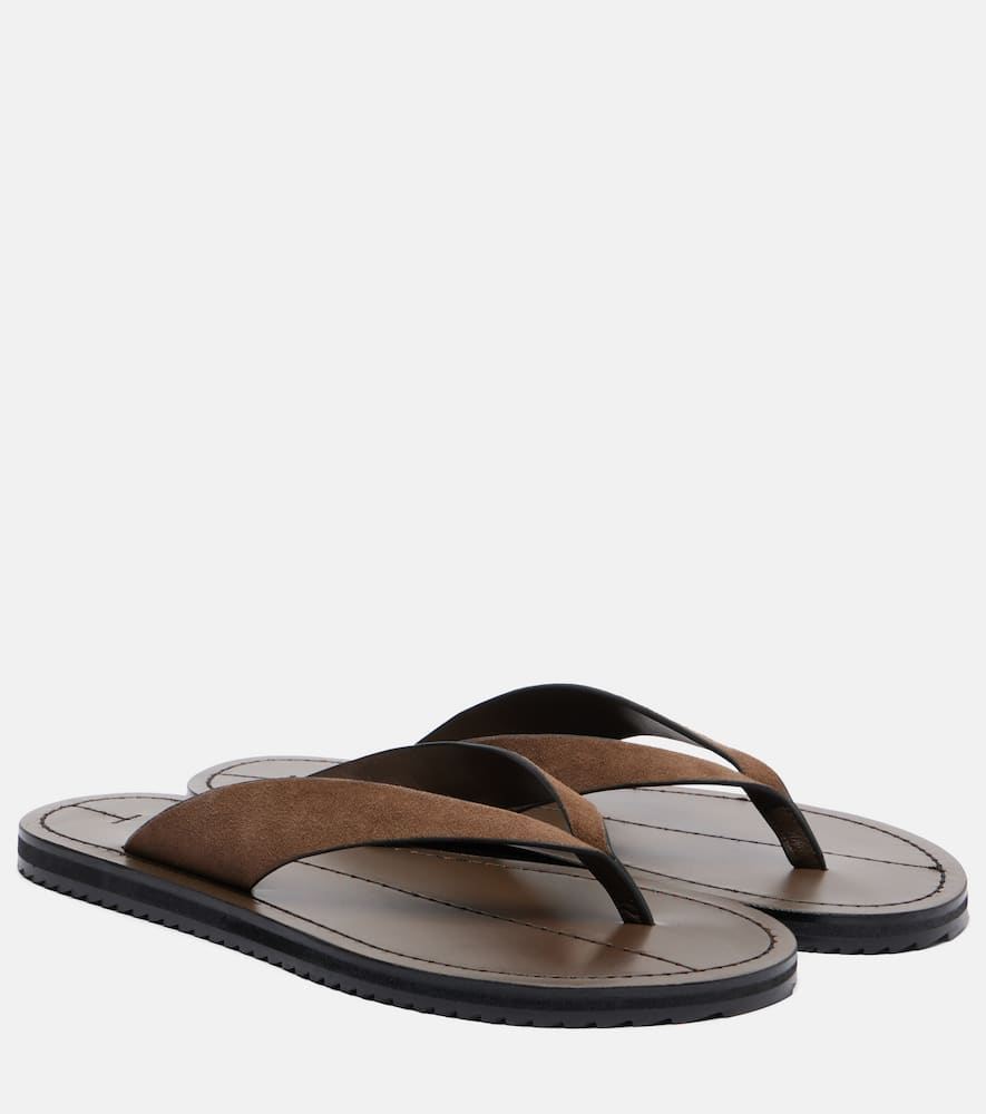 A.emery Flora Suede Thong Sandals In Multi