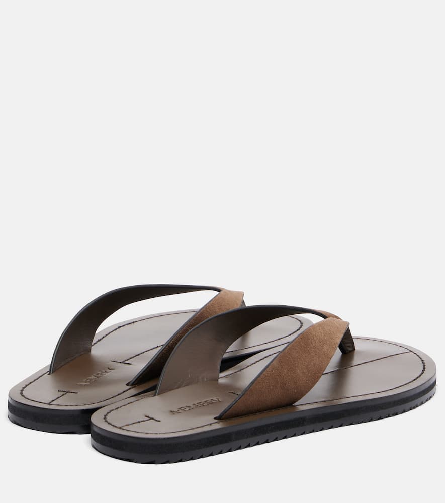 A.emery Flora Suede Thong Sandals In Multi
