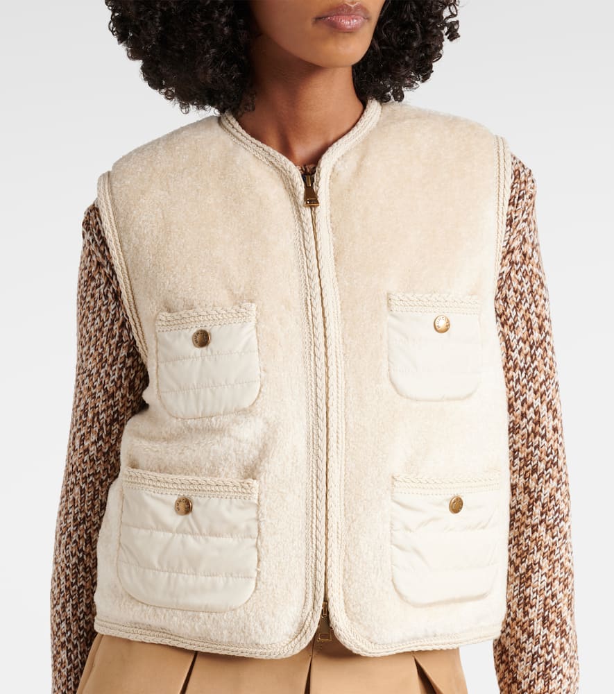 Moncler Mimosas Down Vest In Neutral