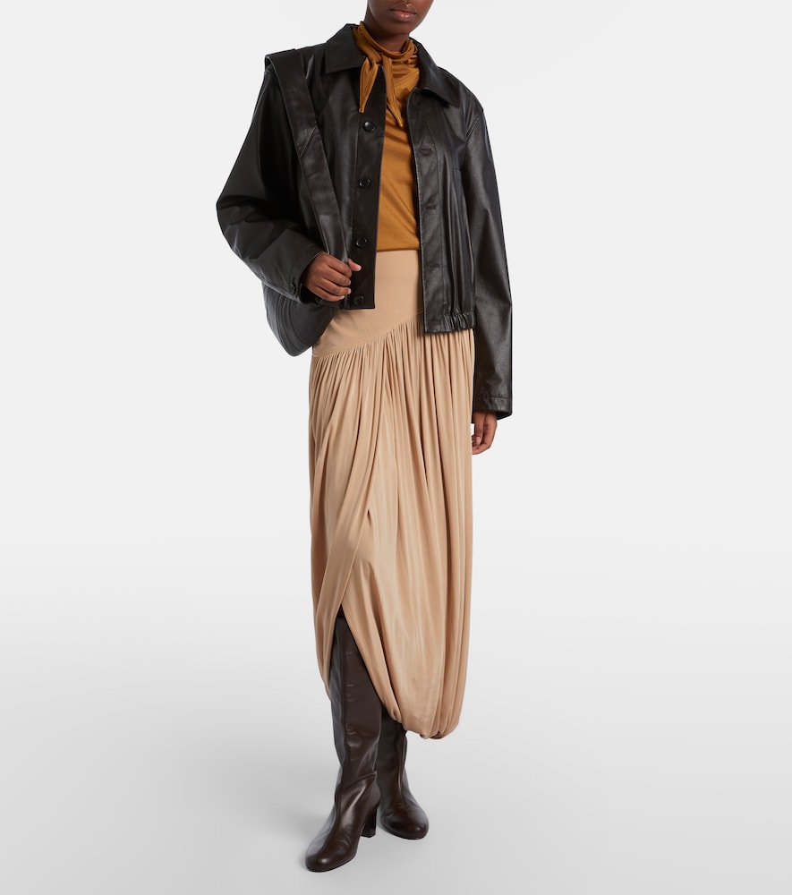 Lemaire Scarf-detail jersey top