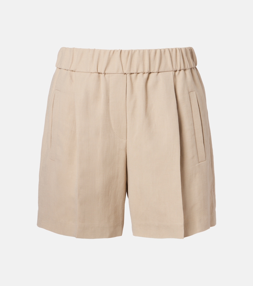Brunello Cucinelli Women's Beige High-Rise Bermuda Shorts UK Size 14 - Mytheresa