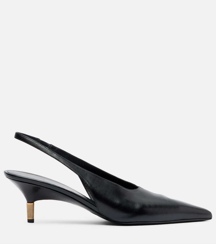  Khaite Khaite Bella 55 Leather Slingback Pumps 