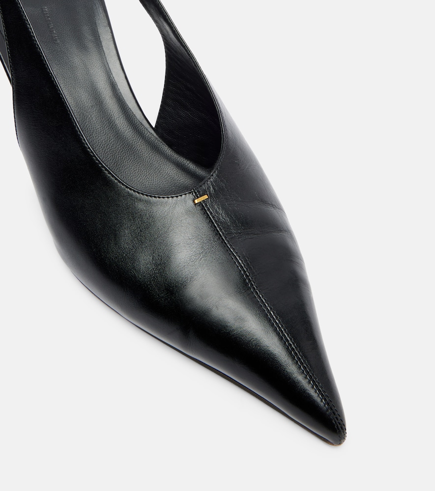  Khaite Khaite Bella 55 Leather Slingback Pumps 