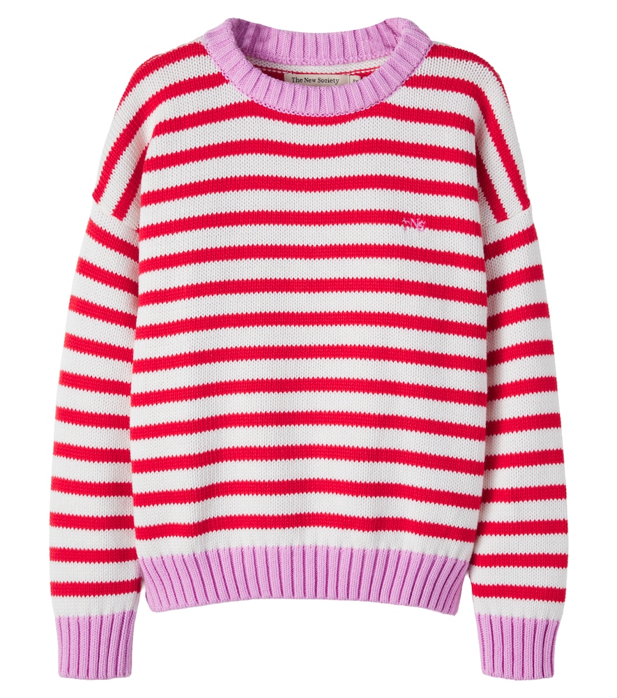 The New Society Red Marigold Striped Cotton Sweater Y Size 10