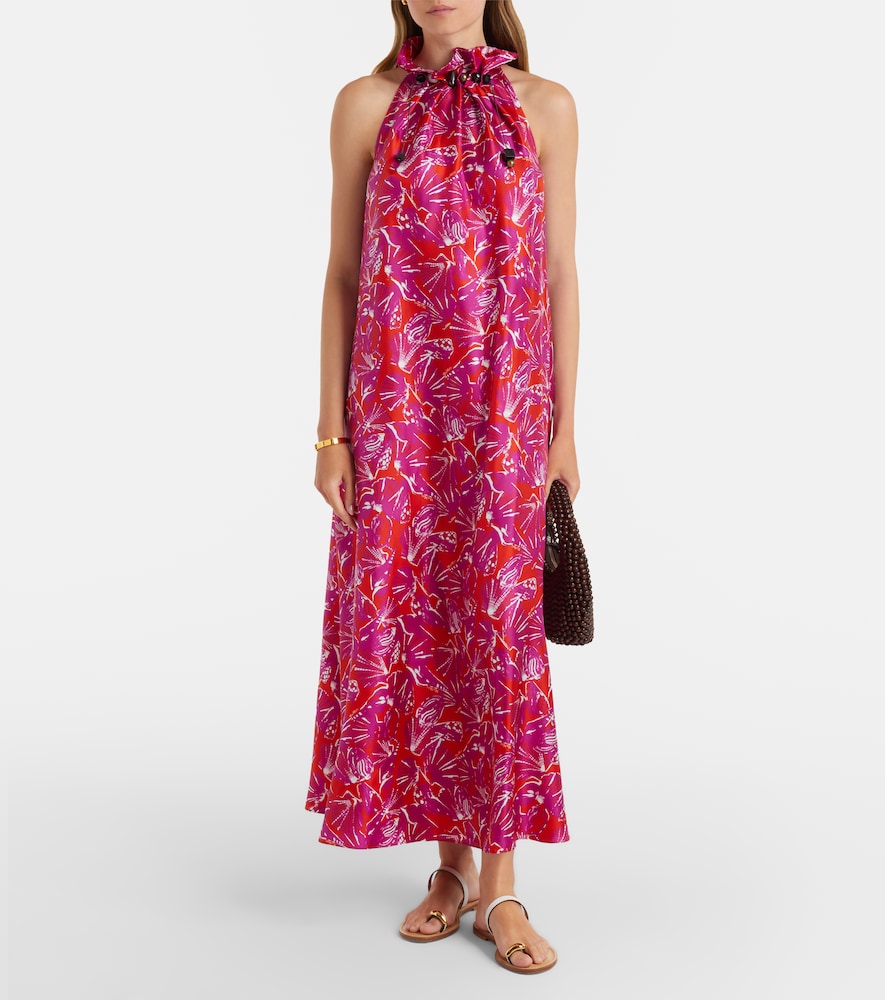  Max Mara Max Mara Maxikleid Cartone Aus Seide 