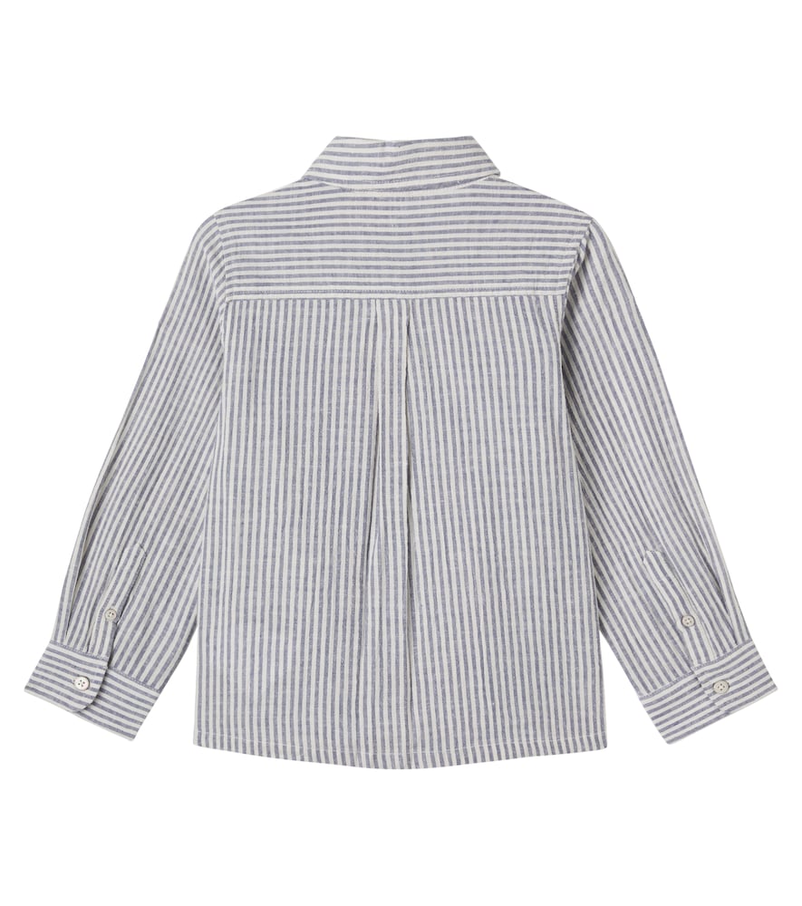 Bonton Bonton Nathan Striped Cotton And Linen Shirt 