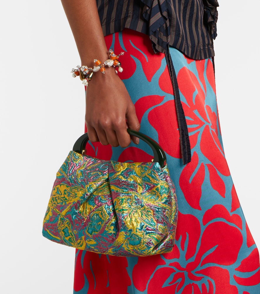 Dries Van Noten Crisp Small jacquard top-handle bag