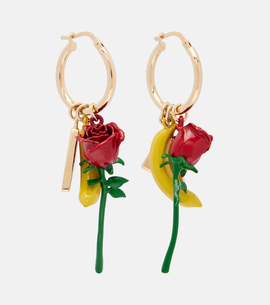 Prada Prada Embellished enamel hoop earrings　Prada 装飾エナメル フープ イヤリング