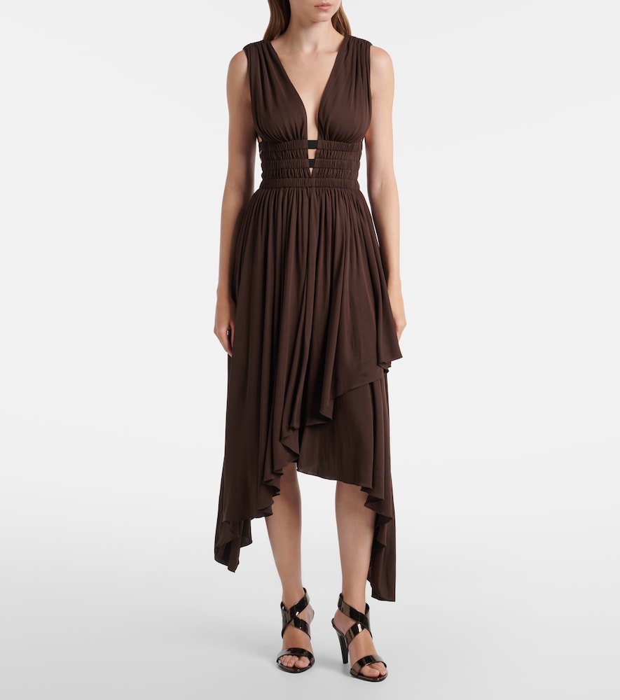  Alaia Alaia Deesse Asymmetric Jersey Midi Dress 