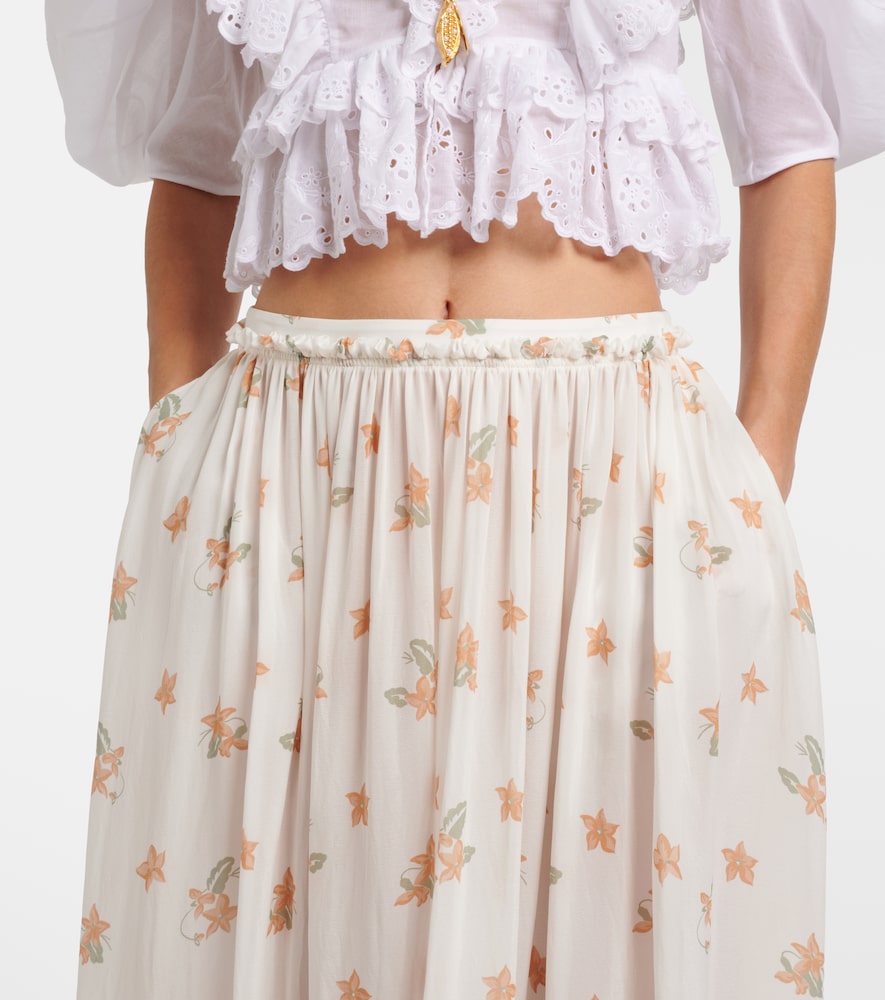  Chloe Chloe Floral Silk Maxi Skirt 
