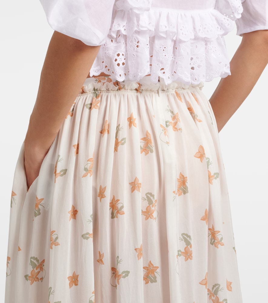  Chloe Chloe Floral Silk Maxi Skirt 