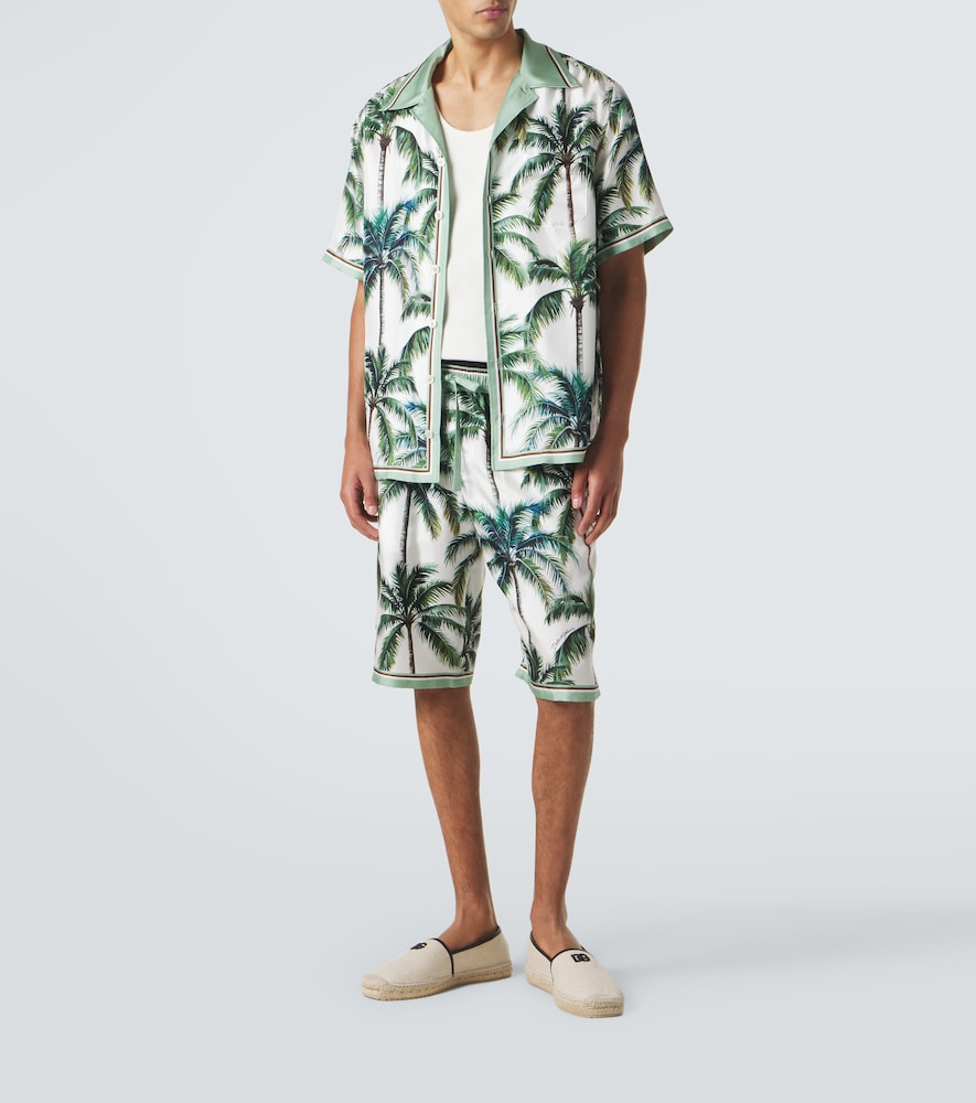  Dolce&gabbana Dolce&gabbana Bedruckte Shorts Aus Seiden-twill 
