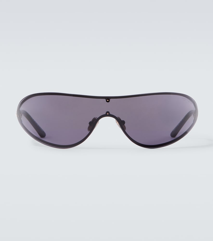 Tom Ford Unisex Nero Ft1396 Brady-02 01A Occhiali Da Sole Metallo Fumo Maschera Normale - Immagine 3