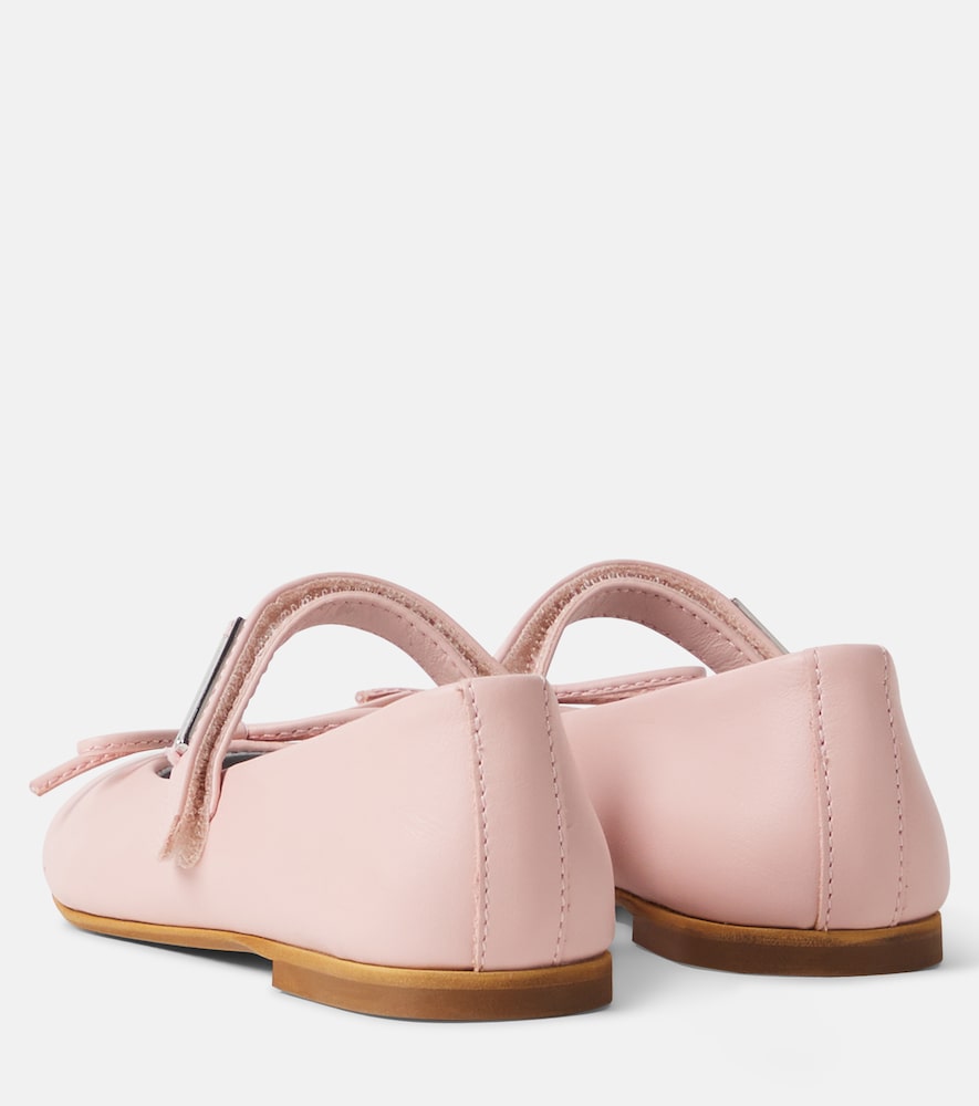  Monnalisa Monnalisa Ballerines Mary Jane En Cuir à Nœud 