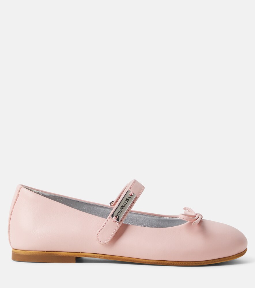  Monnalisa Monnalisa Ballerines Mary Jane En Cuir à Nœud 