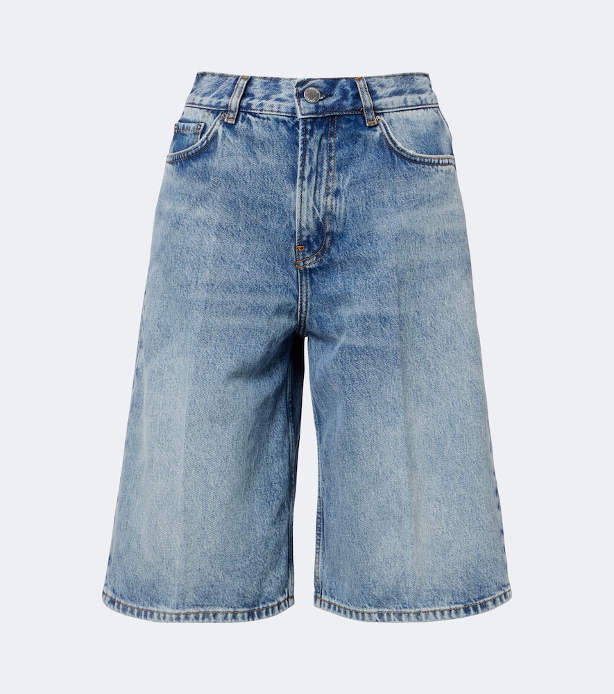 Toteme Women's Blue Denim Bermuda Shorts Size 30 - Mytheresa