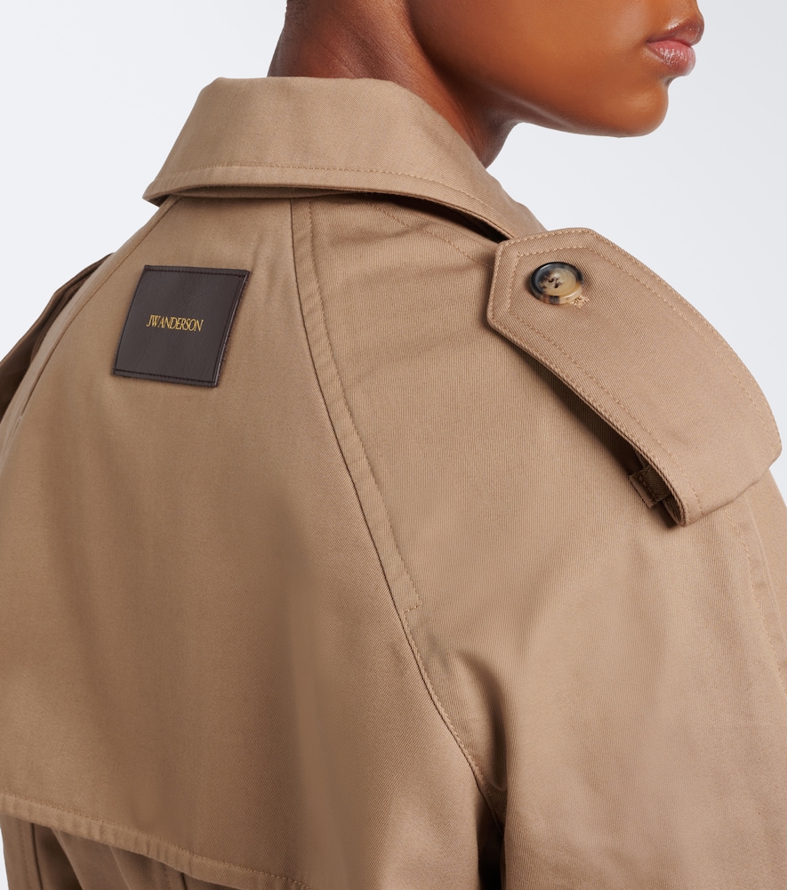 Cropped Cotton Trench Coat