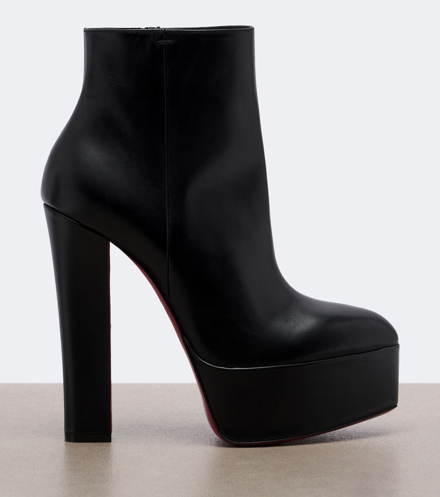Jenna Leather Platform Ankle Boots