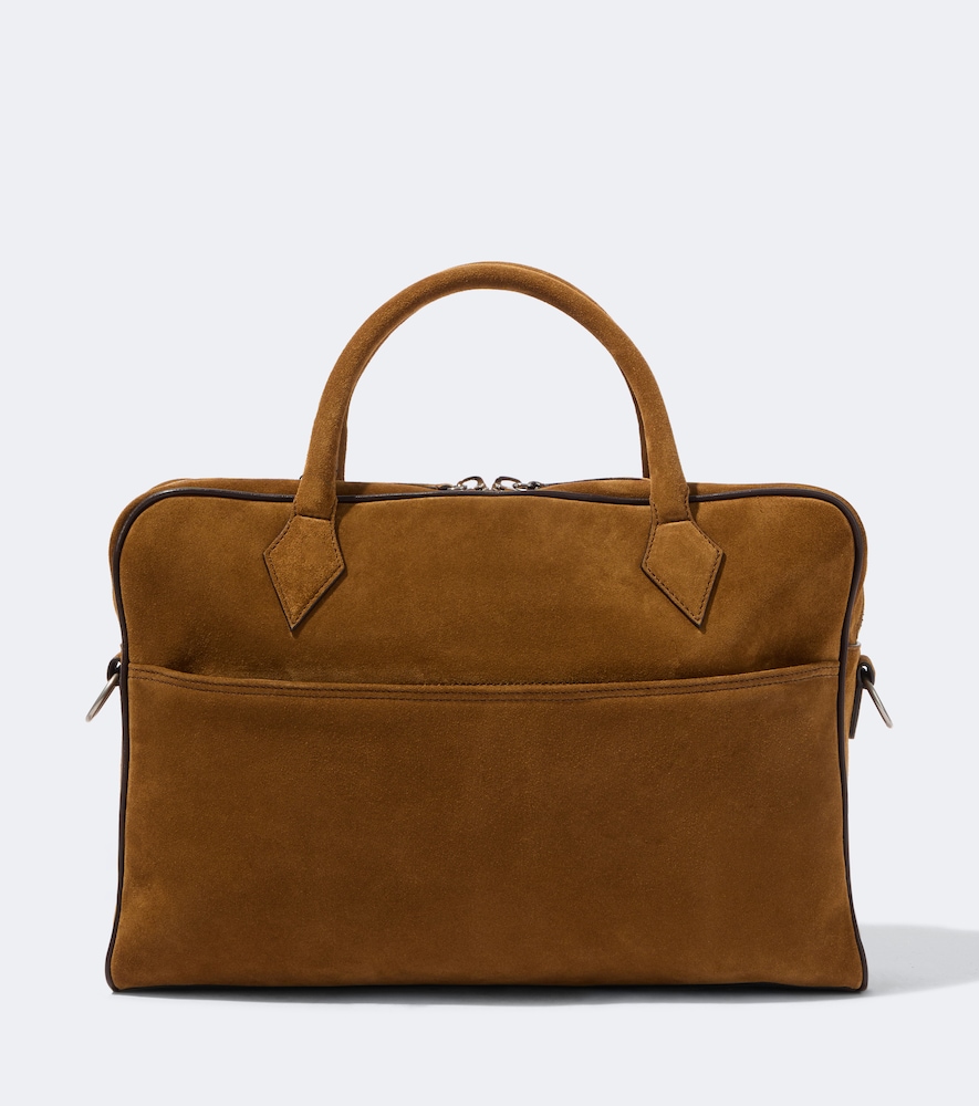 Métier Aktentasche Closer Slim aus Veloursleder
