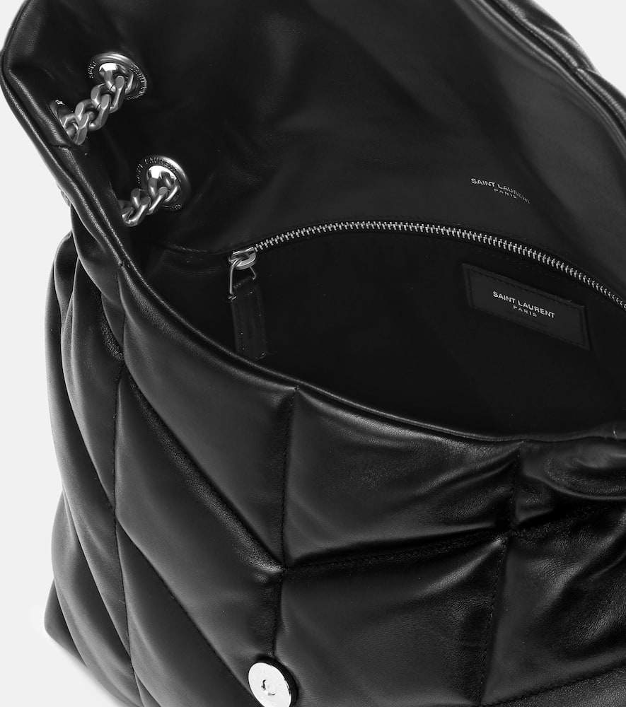 Saint Laurent Puffer Medium Leather Shoulder Bag In Nero