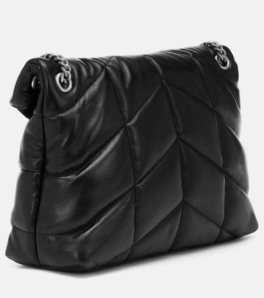 Saint Laurent Puffer Medium Leather Shoulder Bag In Nero