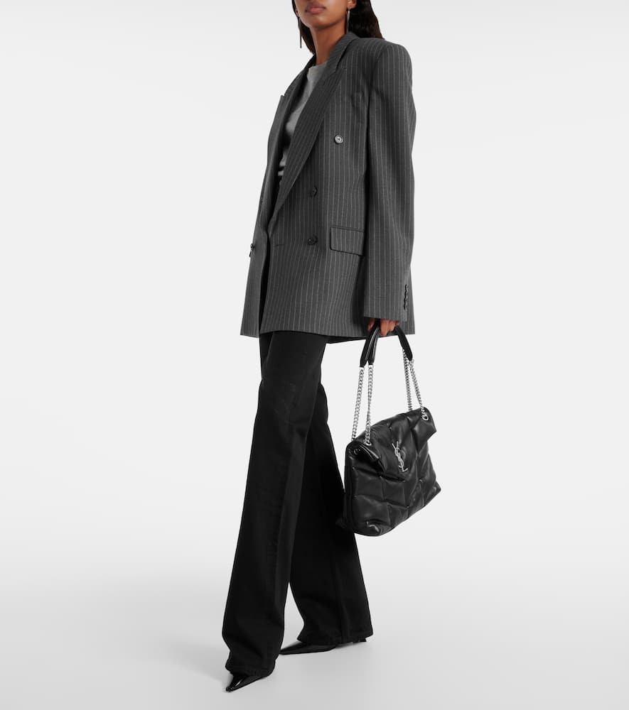 Saint Laurent Puffer Medium Leather Shoulder Bag In Nero