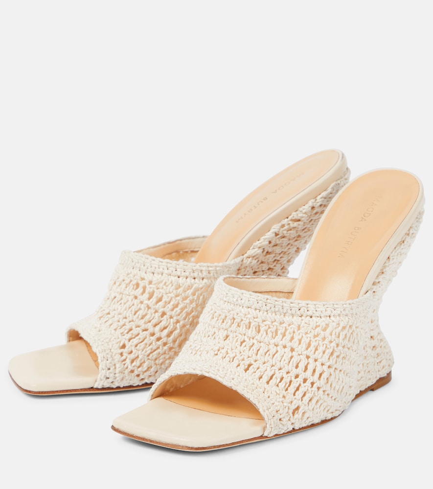  Magda Butrym Magda Butrym Crochet Wedge Sandals 
