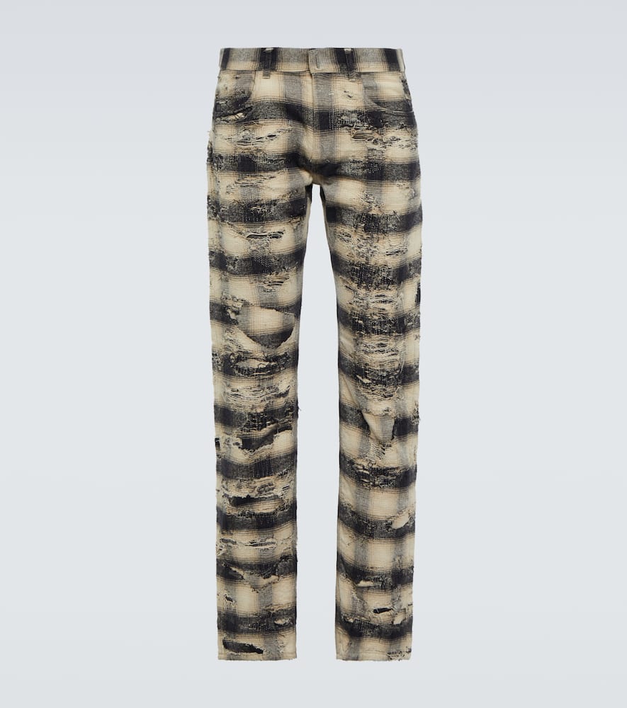 Givenchy Destroyed cotton flannel pants