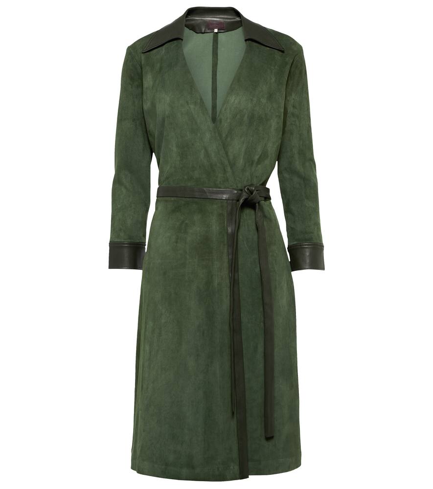 Stouls Ross suede wrap midi dress