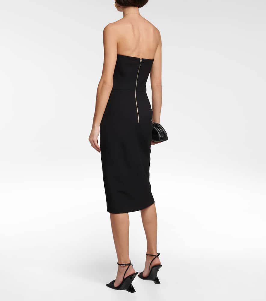 MAX MARA BERNARD WOOL-BLEND CRÊPE MIDI DRESS