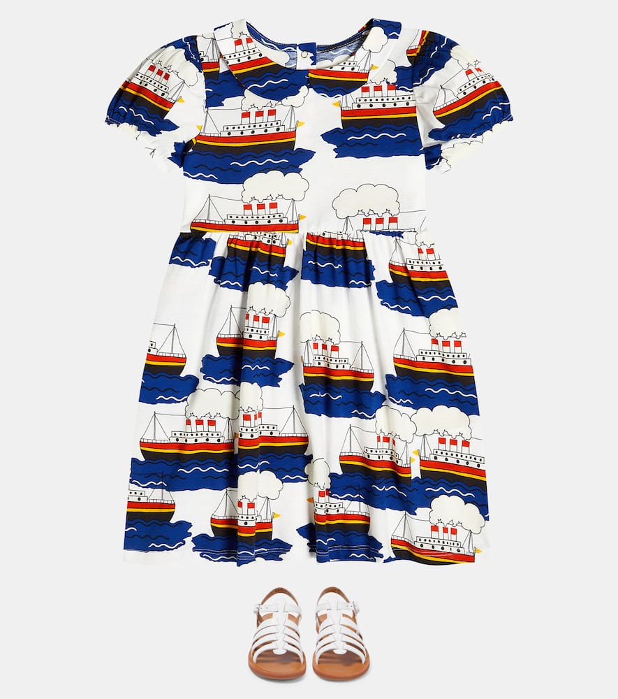 Mini Rodini Printed Cotton Dress In Multi