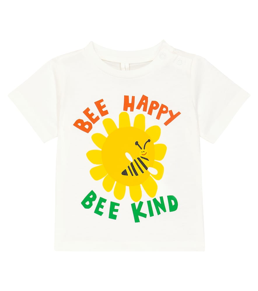 Stella Mccartney Baby Printed Cotton Jersey T-shirt In White