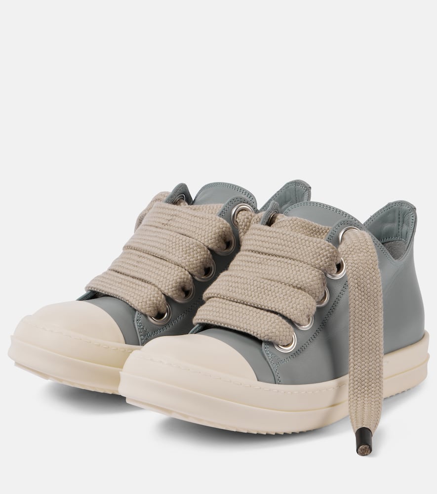 RICK OWENS JUMBO LACE LEATHER SNEAKERS