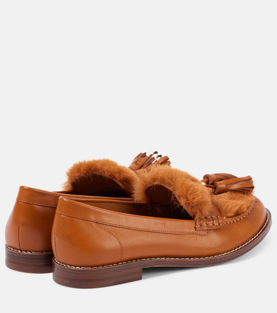  Clergerie Clergerie Loafers Rita Aus Leder Mit Faux Fur 