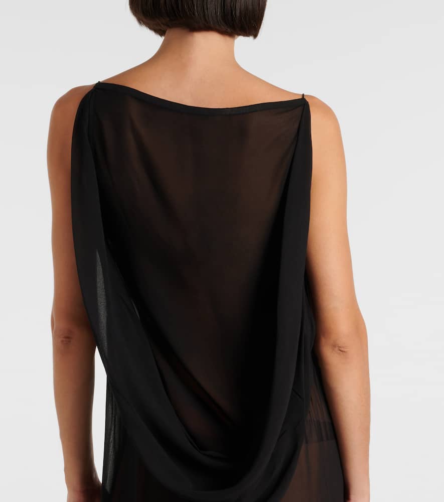 Jacquemus The Ameno Silk-blend Gown In Black