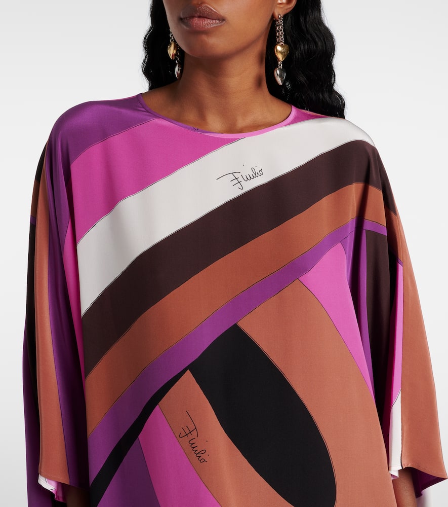 Pucci Iride-print Silk Kaftan In Multicolor