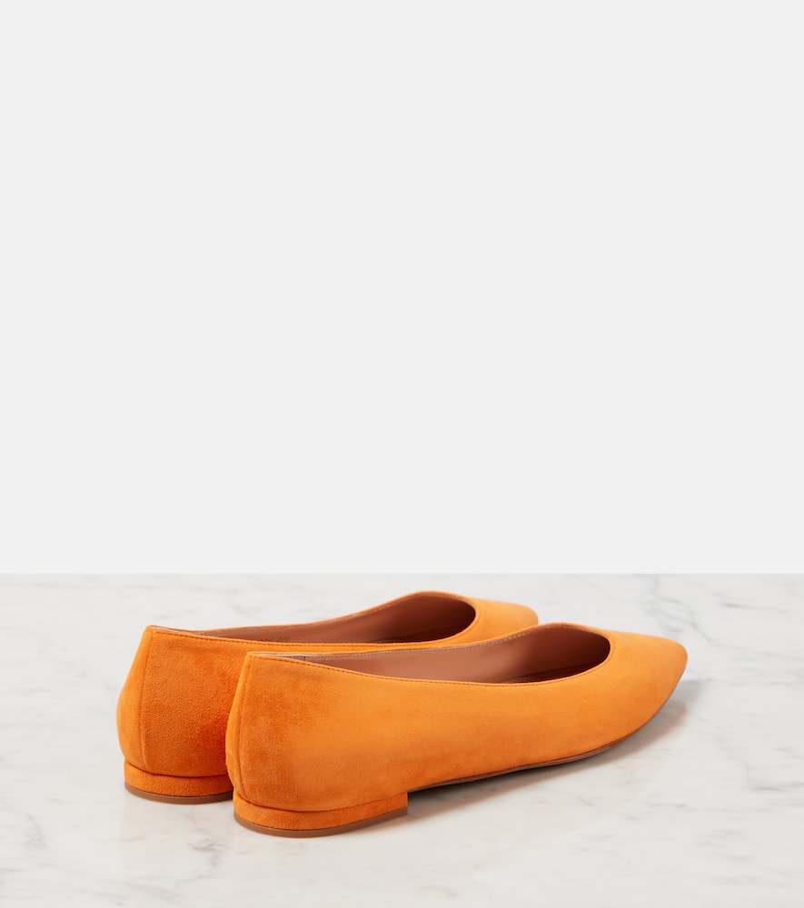 GIANVITO ROSSI GIANVITO SUEDE BALLET FLATS