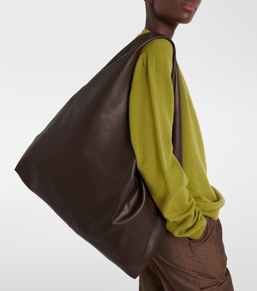 The Row New Bindle Leather Shoulder Bag In Brown