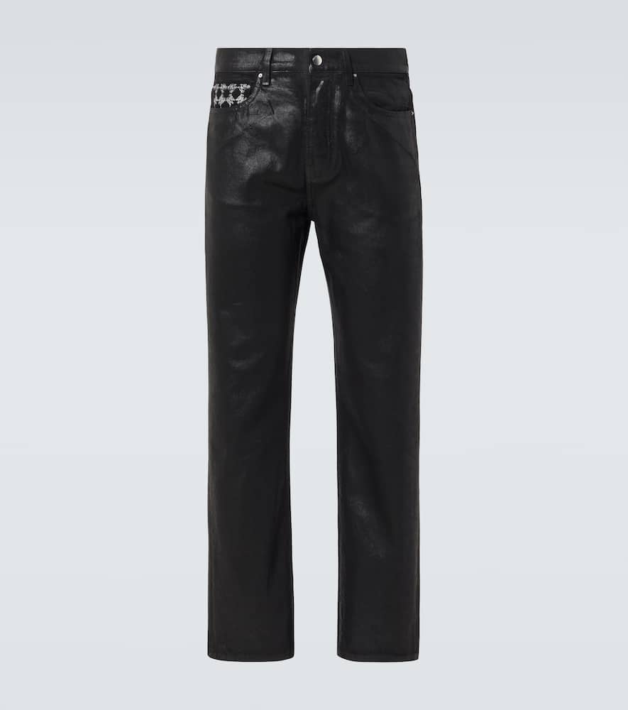 Amiri Ma Quad Coated Straight Jeans In Black